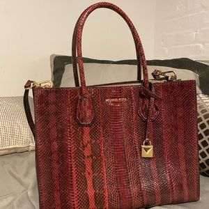 Red Snakeskin Michael Kors Bag
